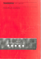 Tandberg TPT-3031-A - Owners Manual